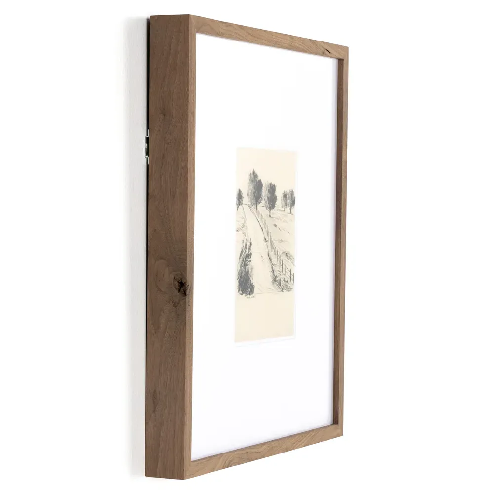 Serene III Illustration - Beige, Walnut