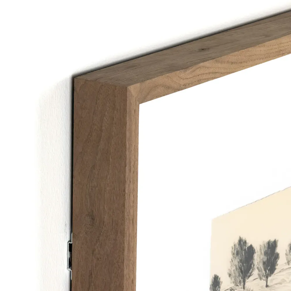 Serene III Illustration - Beige, Walnut