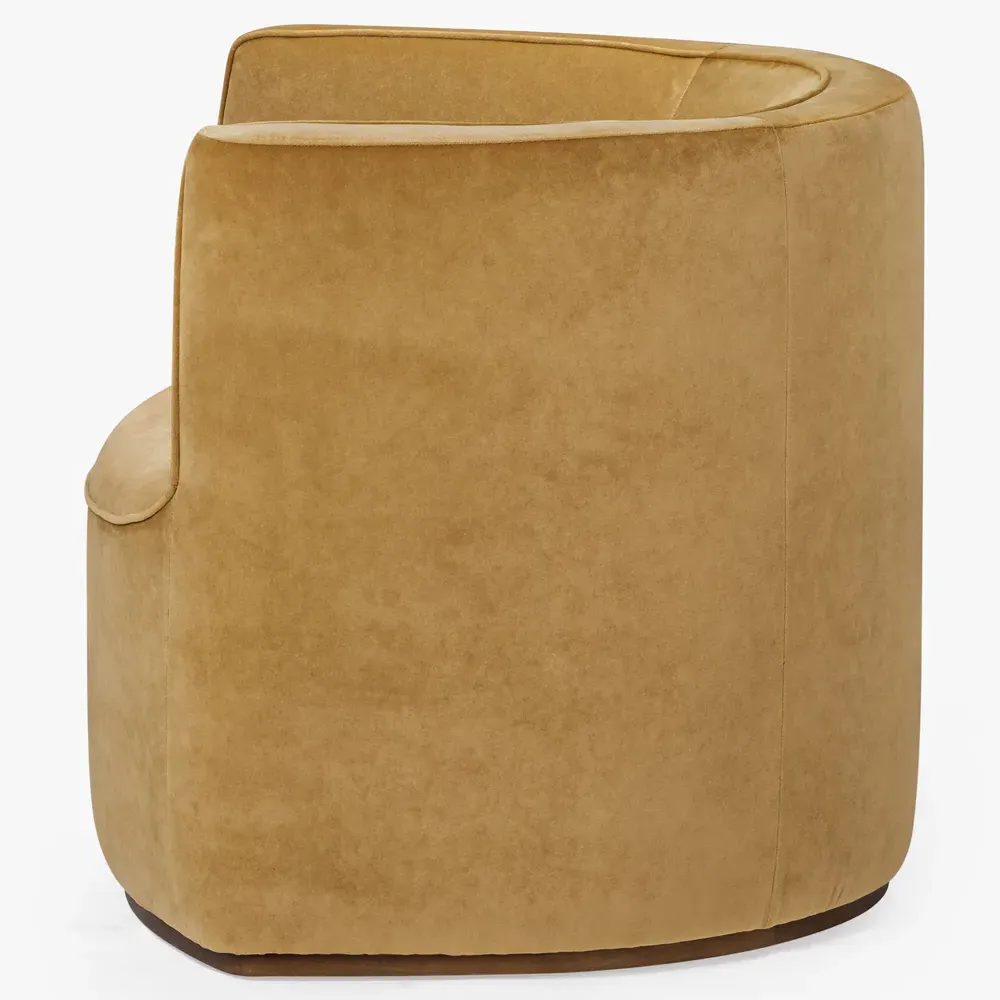 Serenity Barrel Chair - Amber, Performance Velvet