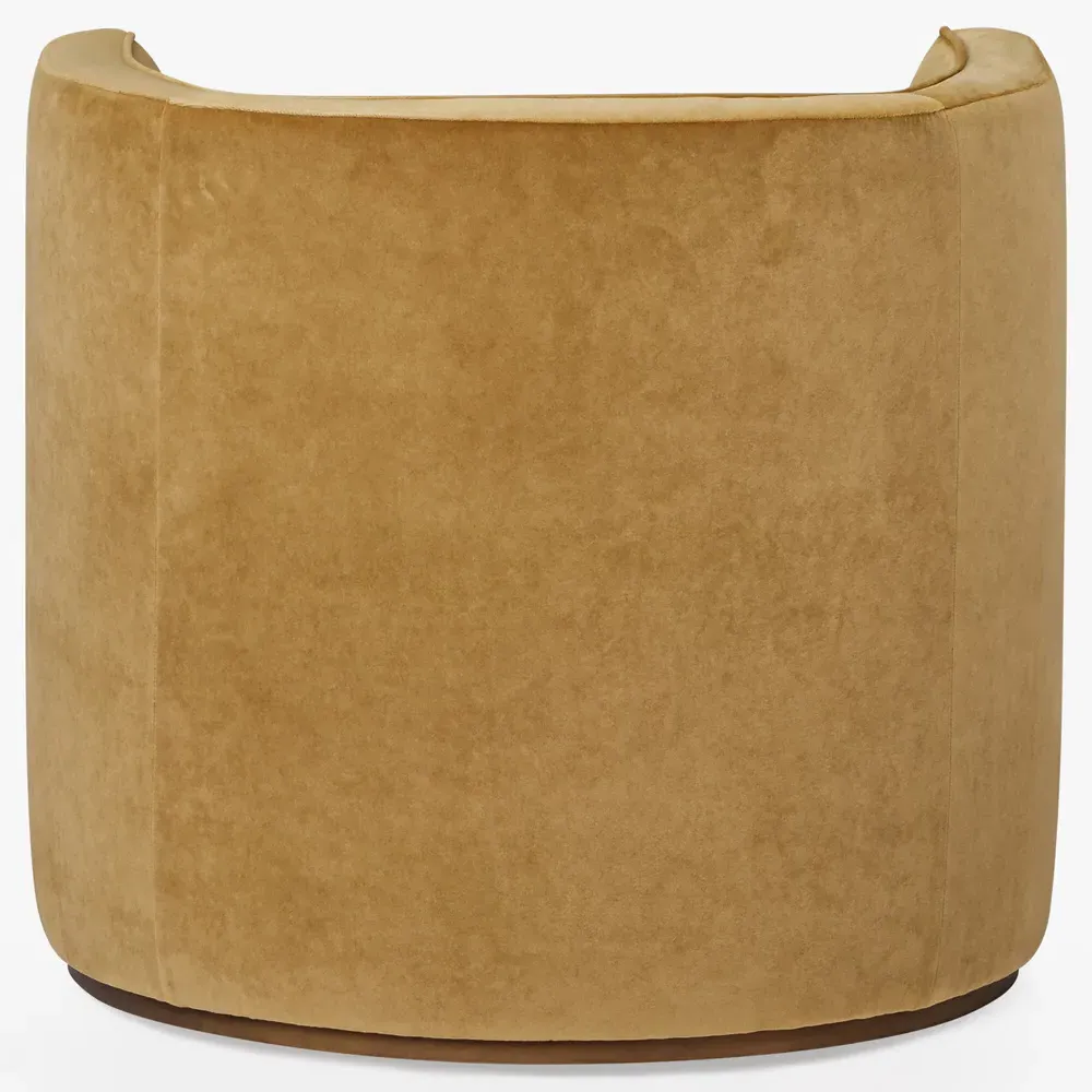 Serenity Barrel Chair - Amber, Performance Velvet