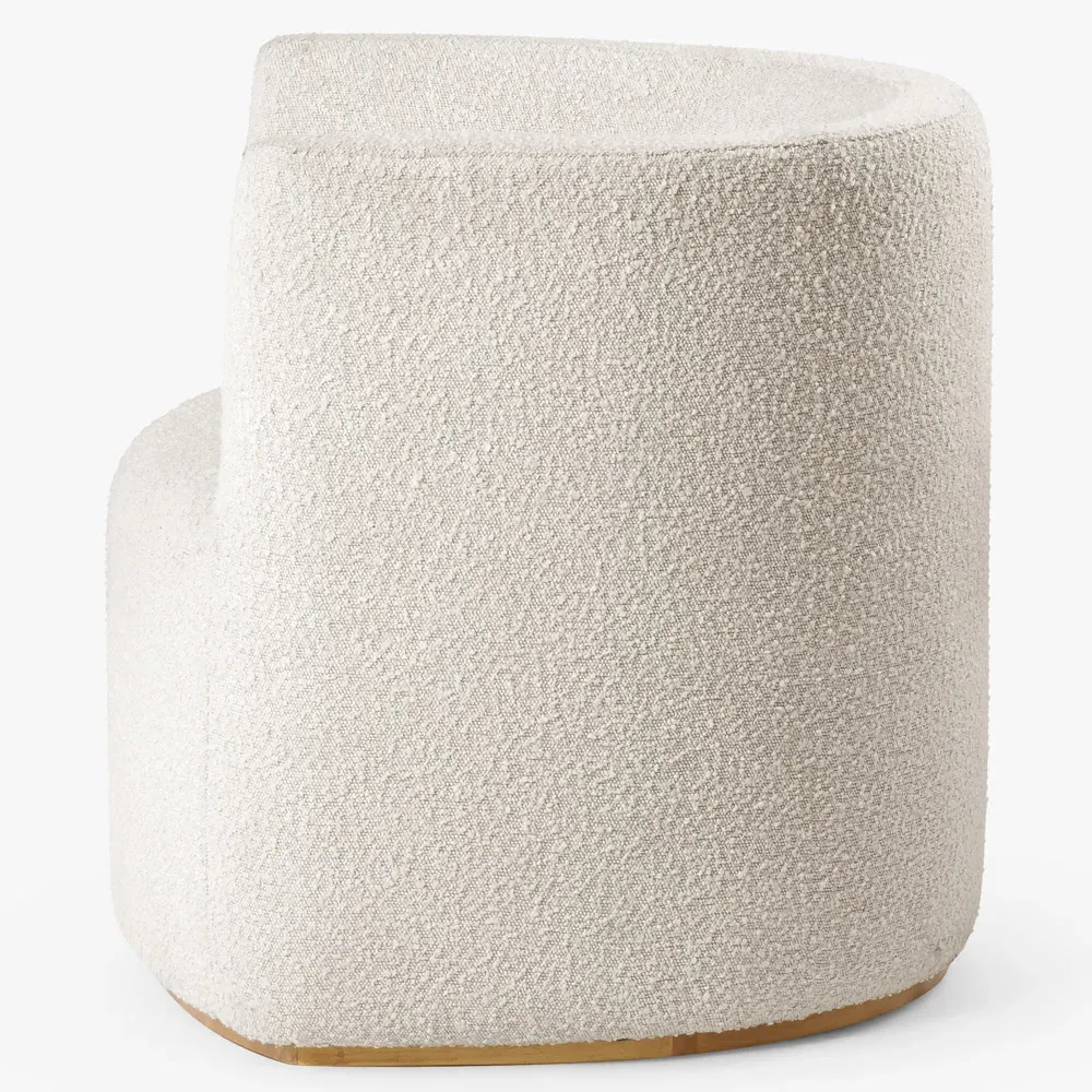 Serenity Barrel Chair - White, Boucle