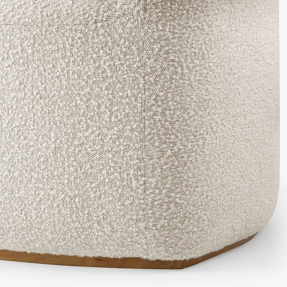 Serenity Barrel Chair - White, Boucle