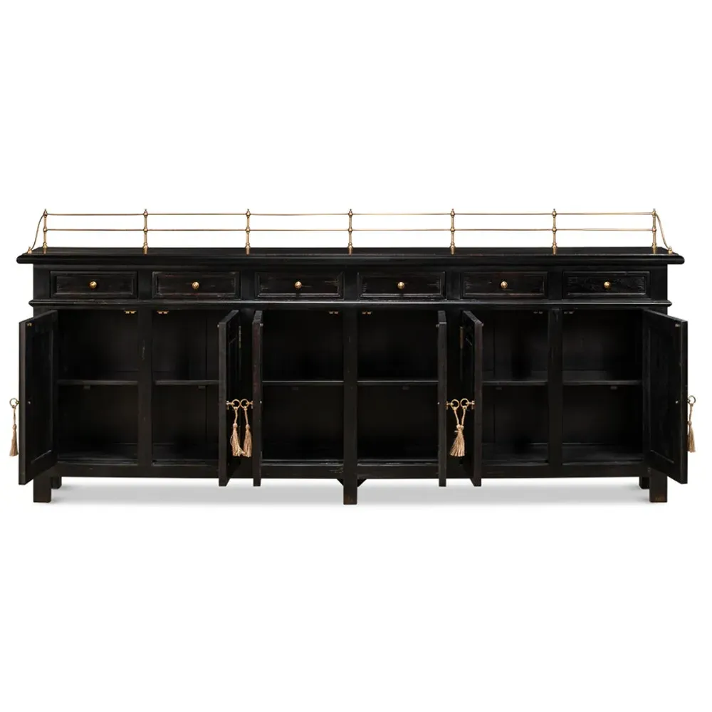 Serenity Sideboard - Black, Acacia Wood