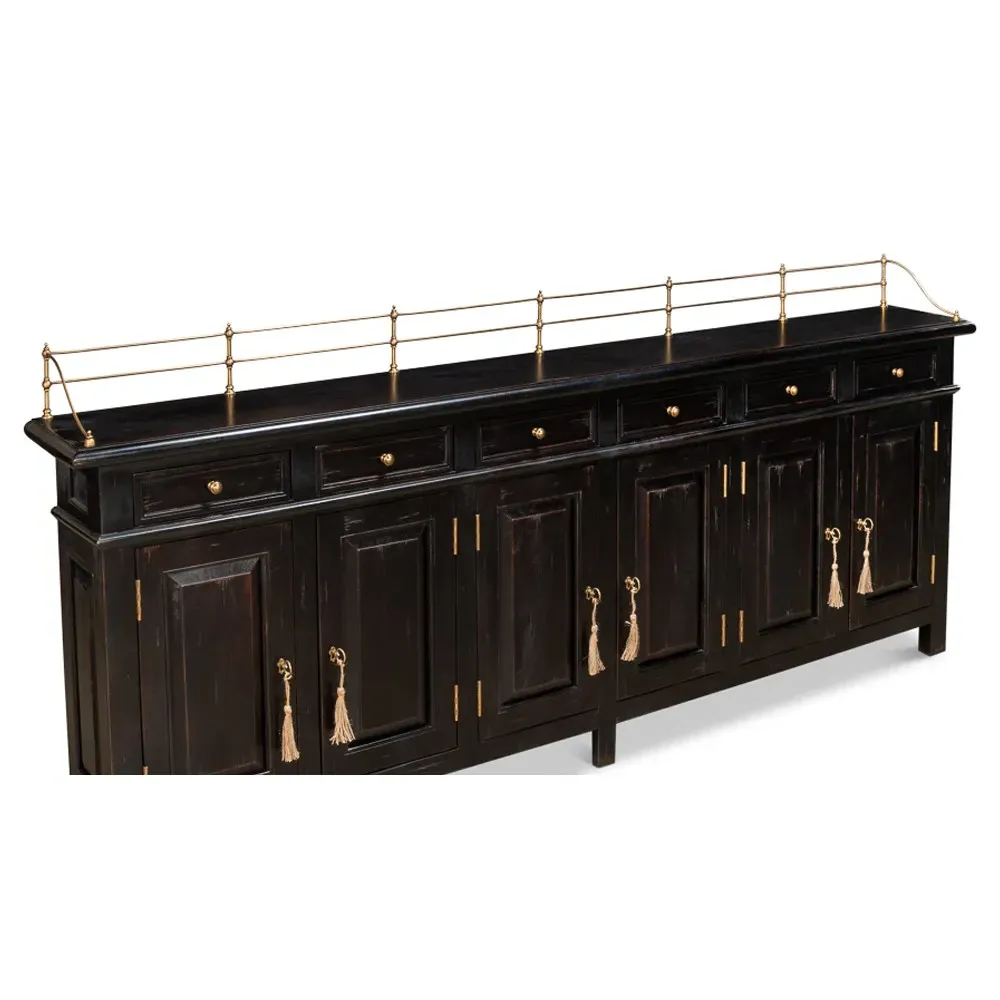 Serenity Sideboard - Black, Acacia Wood