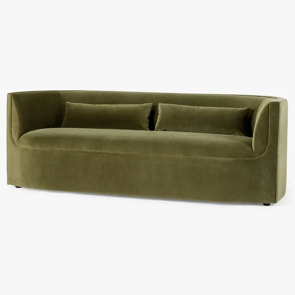 Serenity Sofa - Olive, Performance Velvet