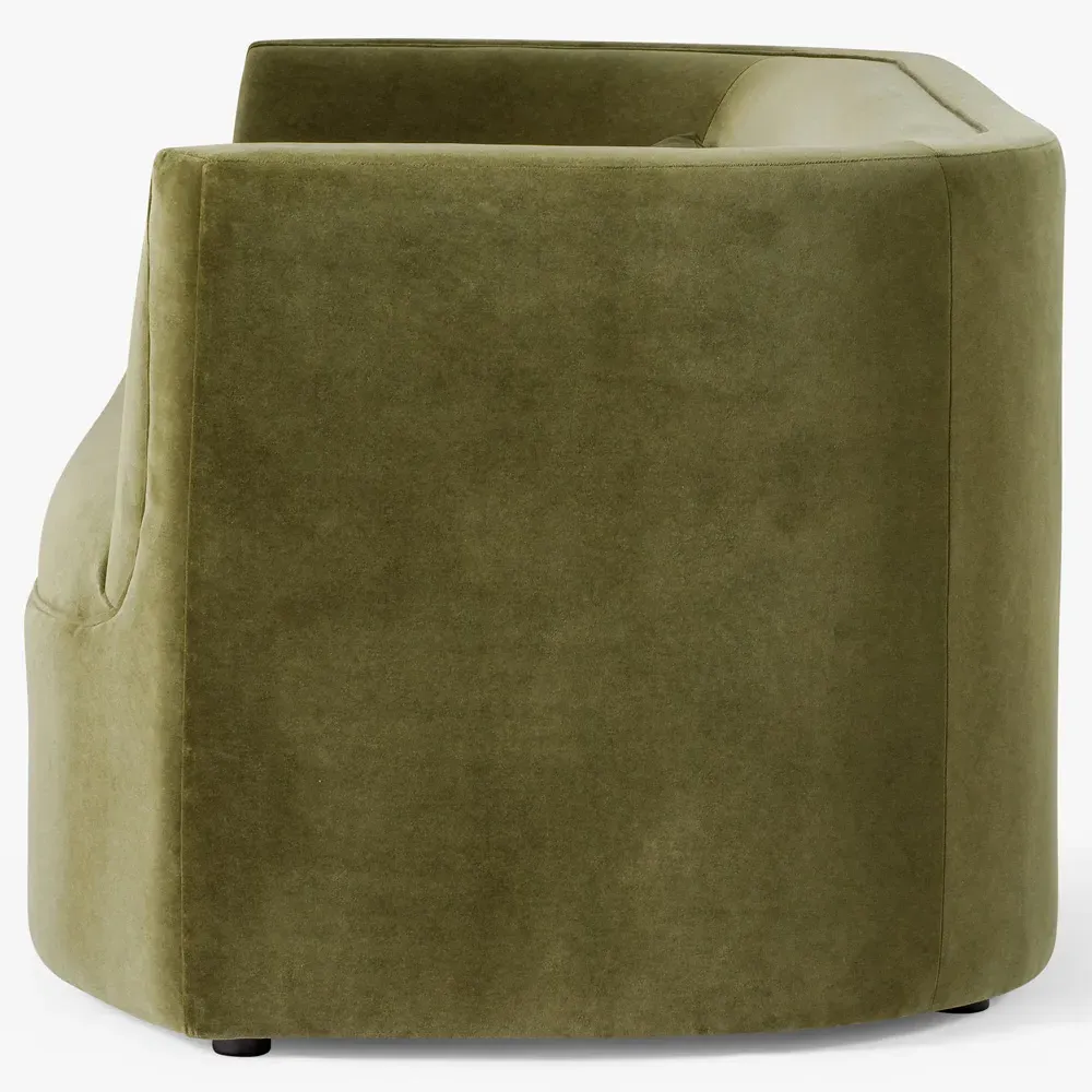 Serenity Sofa - Olive, Performance Velvet