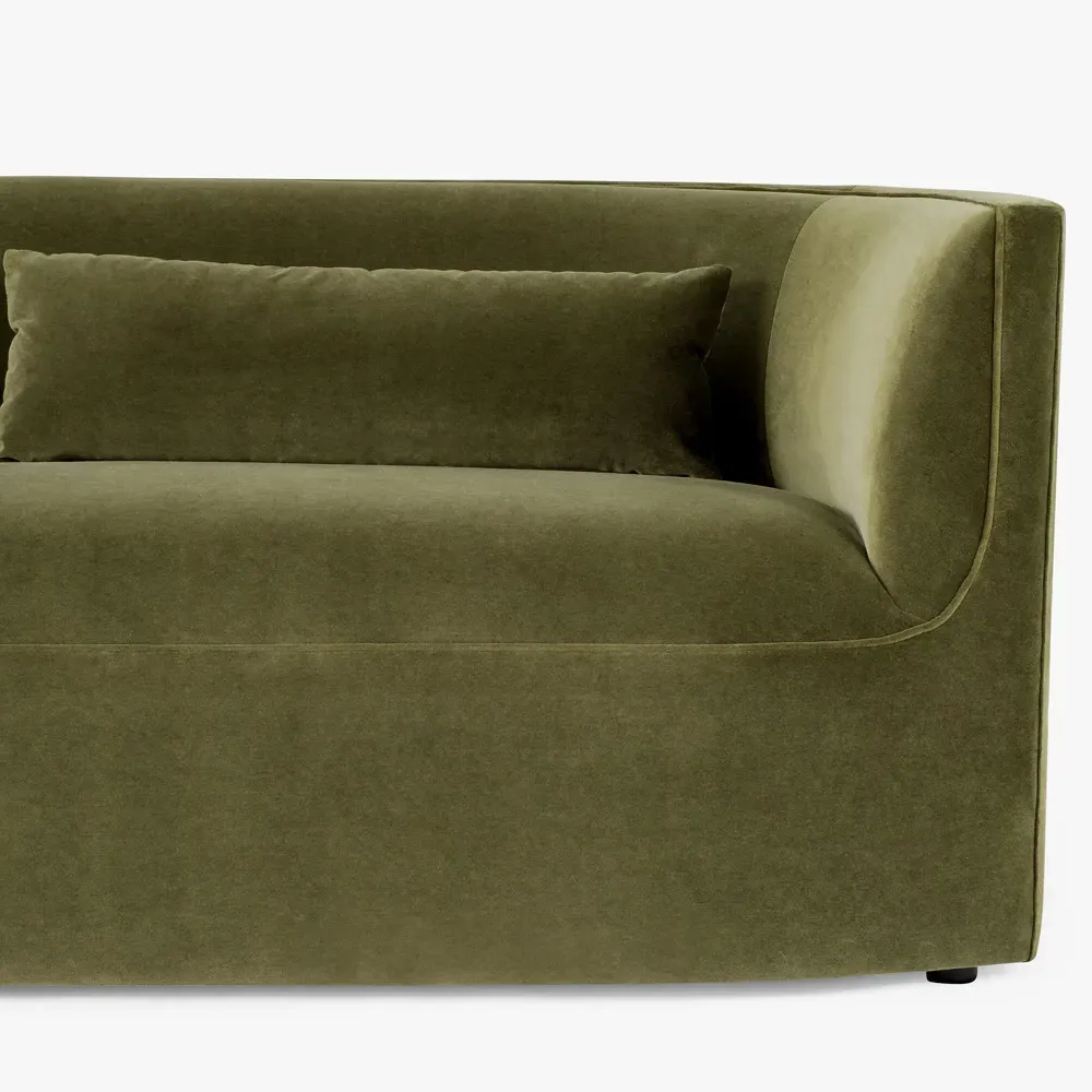 Serenity Sofa - Olive, Performance Velvet