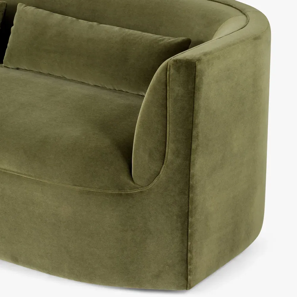 Serenity Sofa - Olive, Performance Velvet