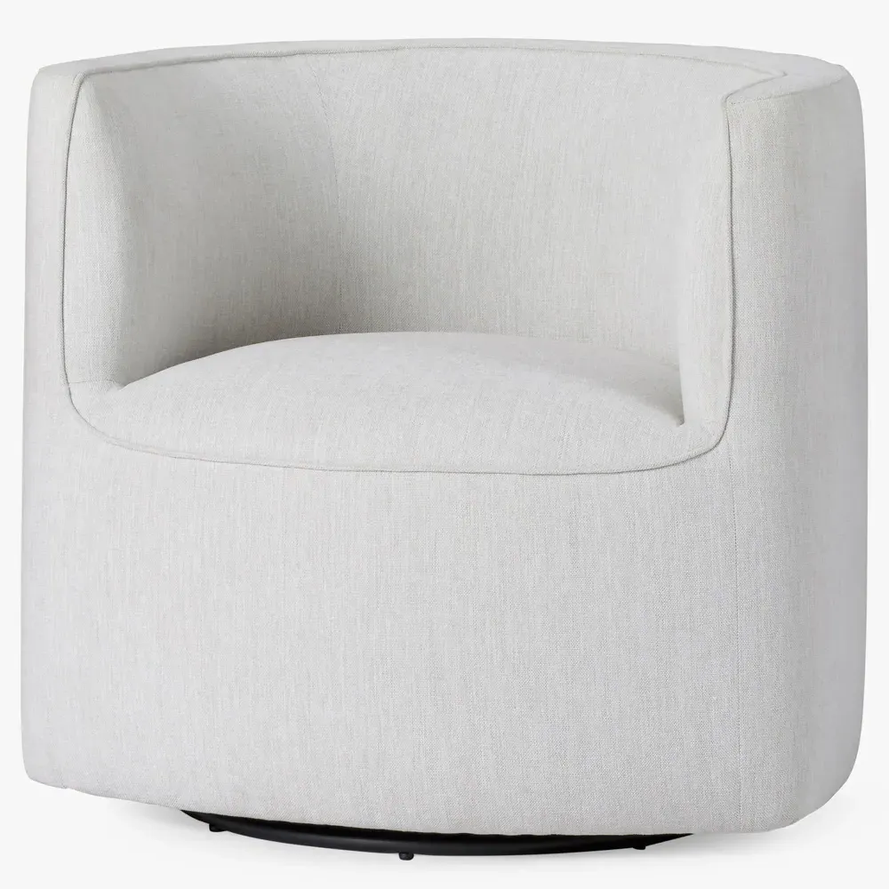 Serenity Swivel Chair - Grey, Boucle
