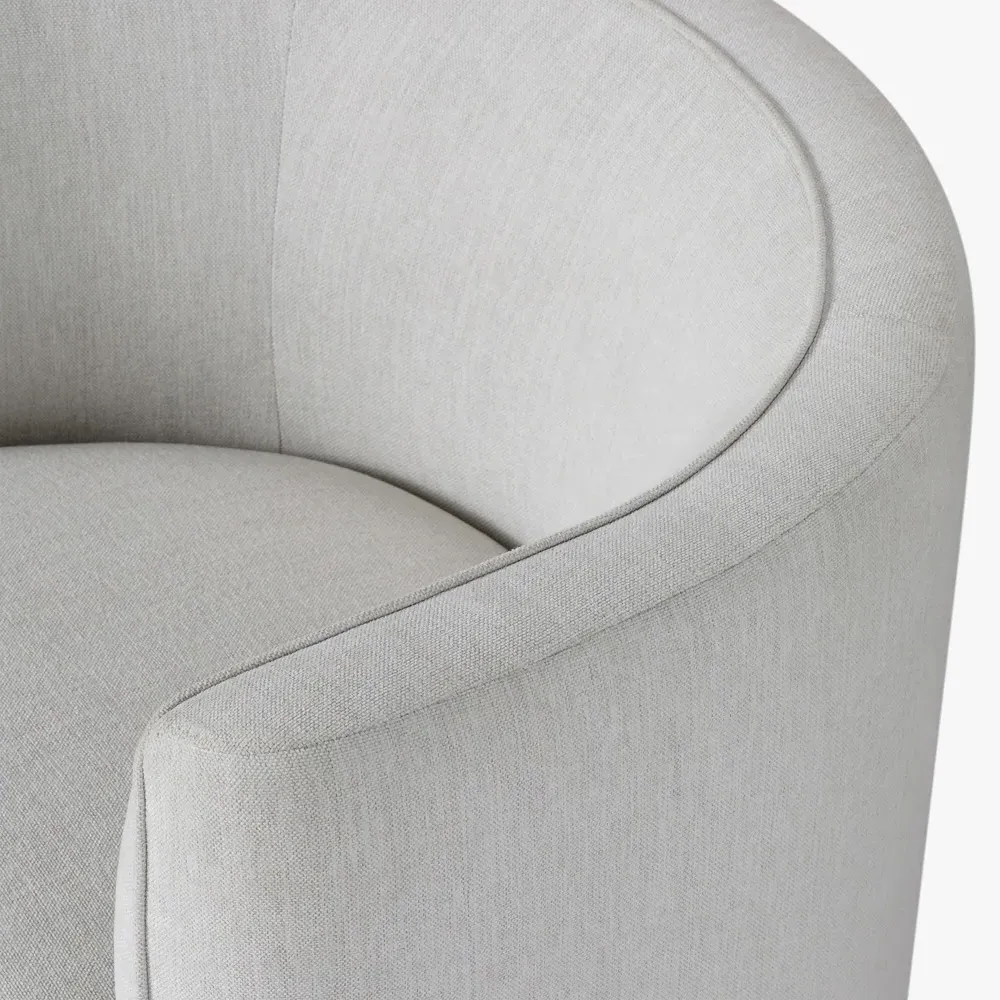 Serenity Swivel Chair - Grey, Boucle