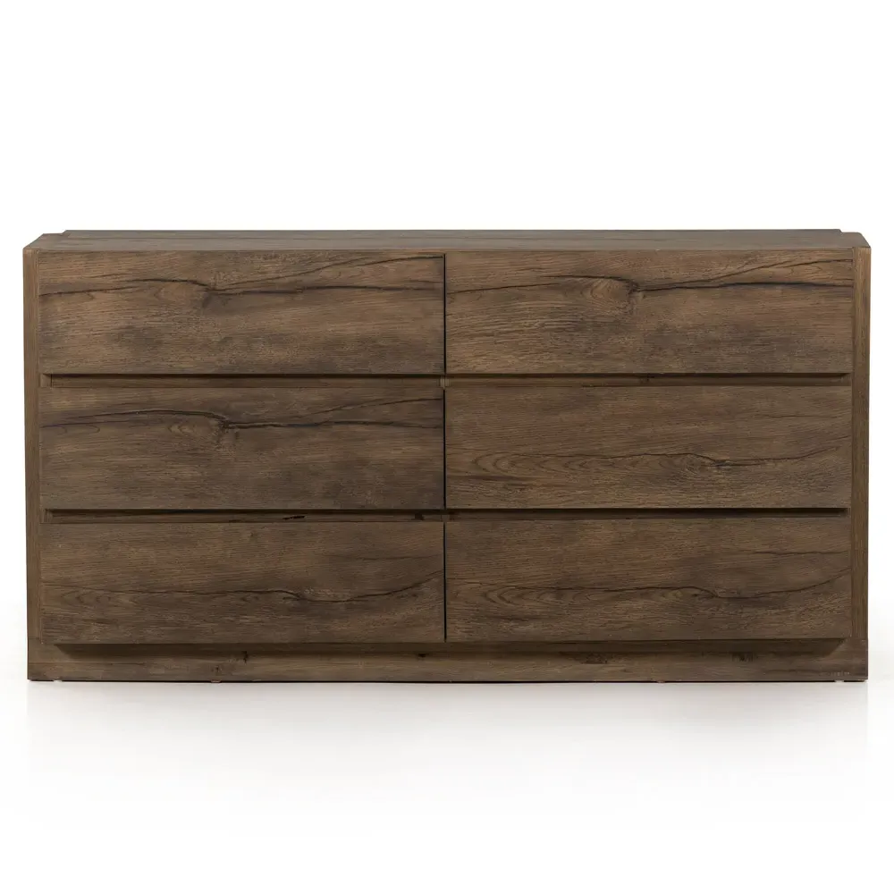 Sergio Rustic Lodge Double Dresser - Brown, Oak