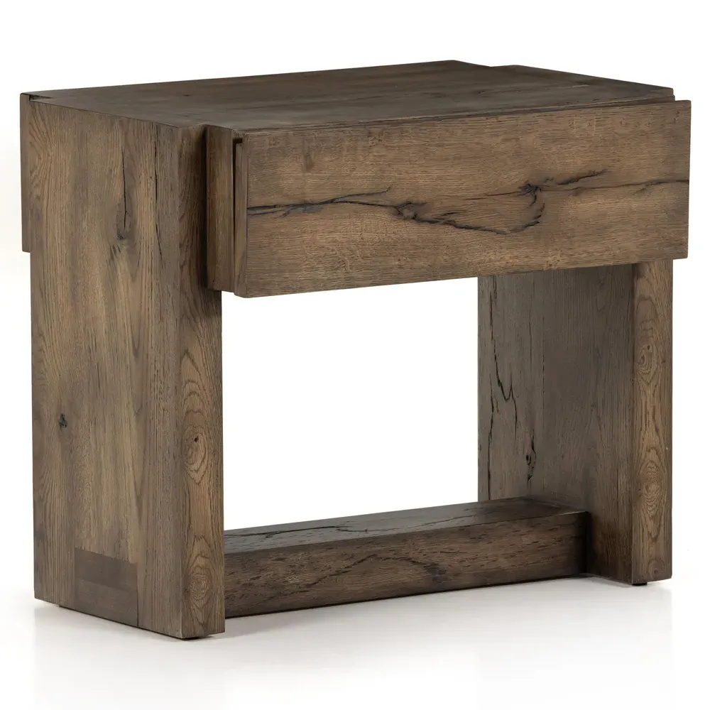Sergio Rustic Lodge Nightstand - Brown, Oak
