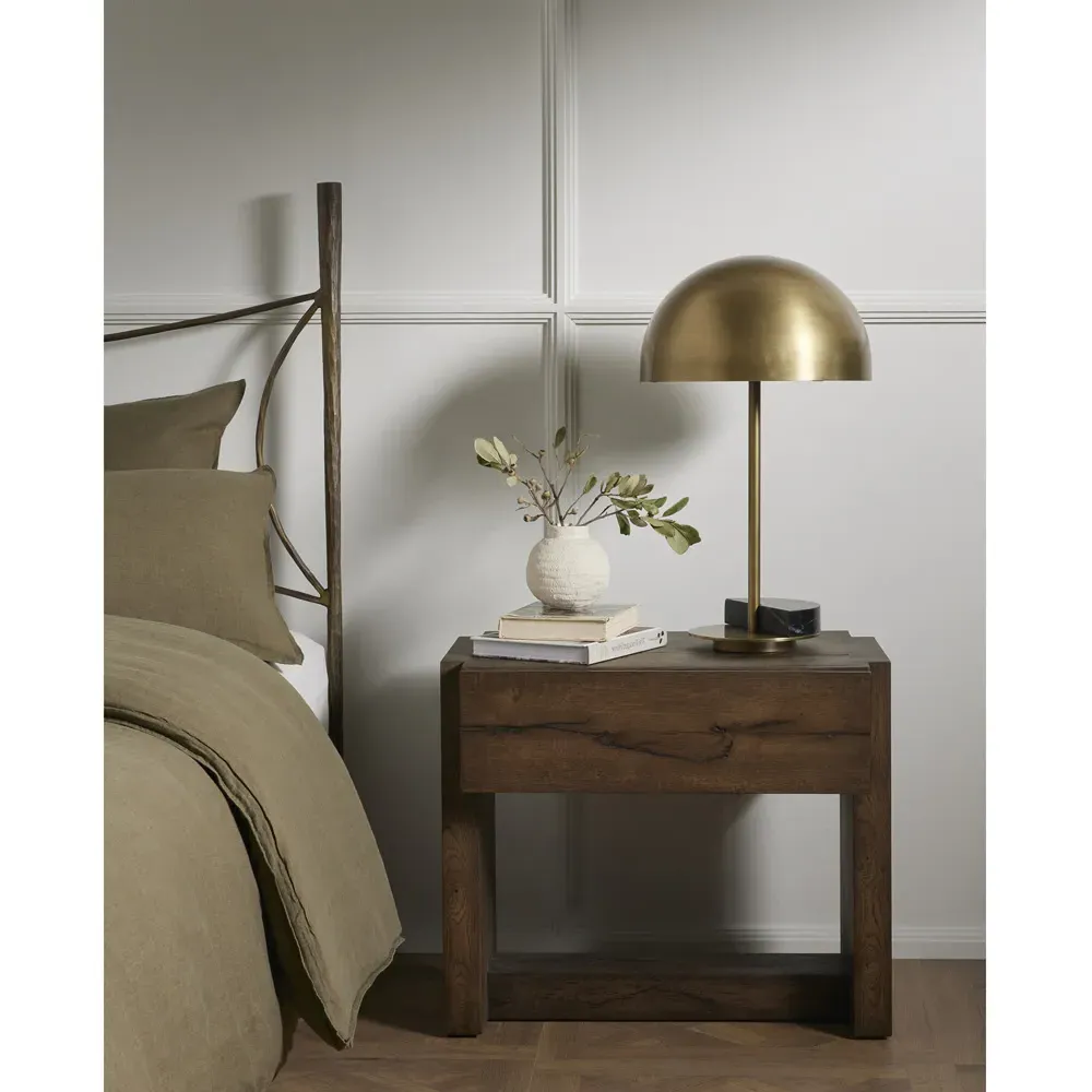 Sergio Rustic Lodge Nightstand - Brown, Oak