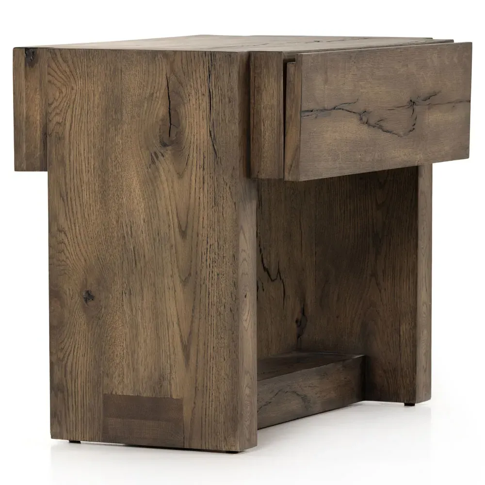 Sergio Rustic Lodge Nightstand - Brown, Oak