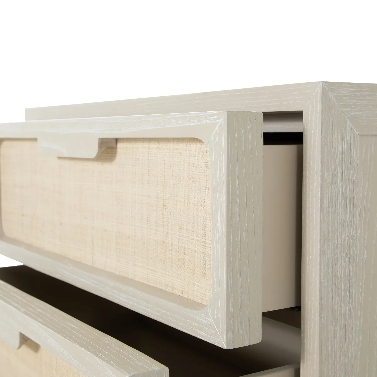 Serini Nightstand - White, Seagrass