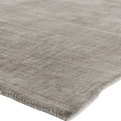 Seth 10'x14' Solid Rug - Dark Taupe, Wool Bamboo Silk