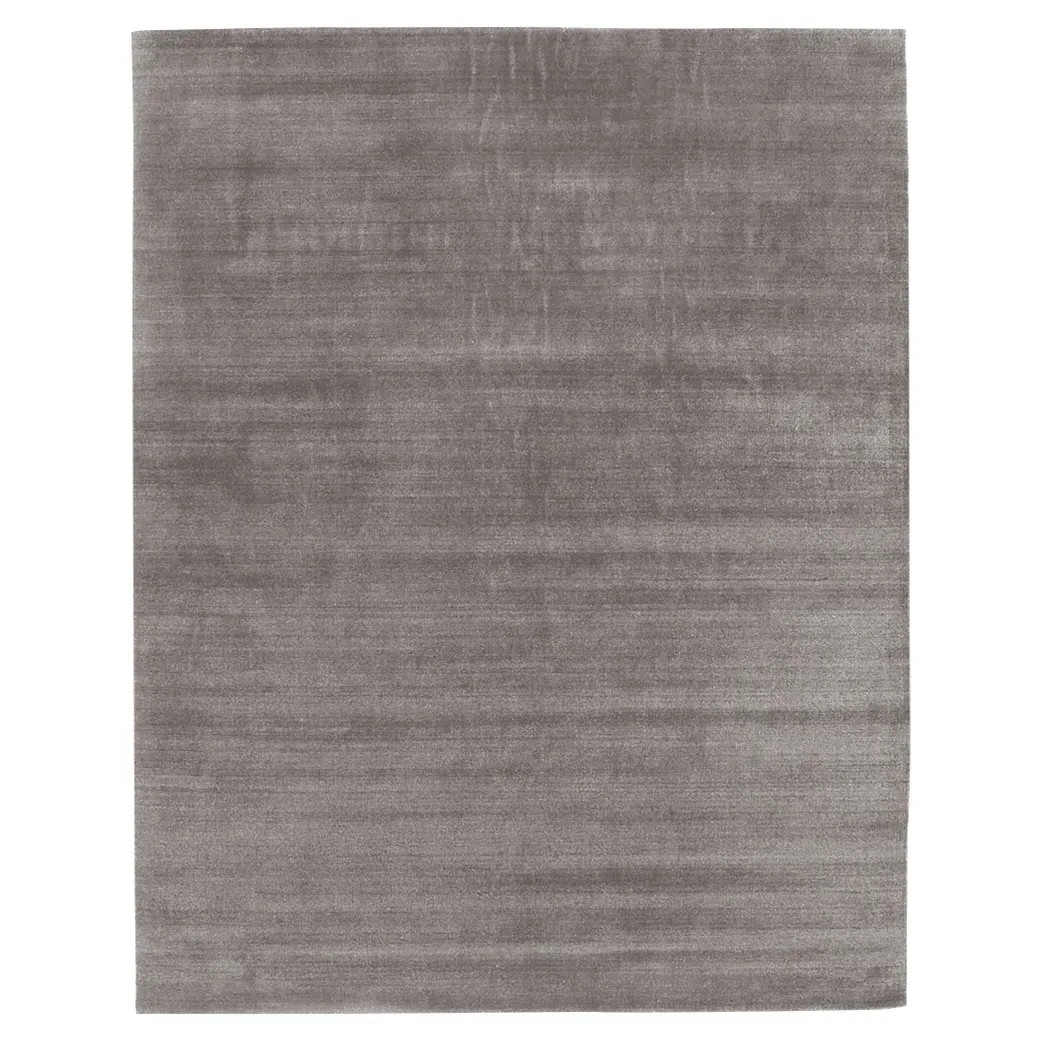 Seth 12'x15' Solid Rug - Dark Taupe, Wool Bamboo Silk