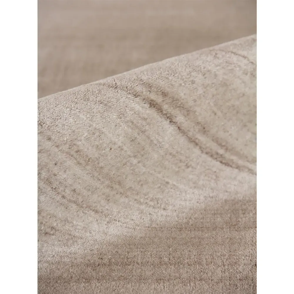 Seth 14'x18' Solid Rug - Dark Tan, Wool Bamboo Silk