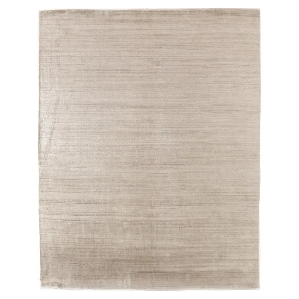 Seth 14'x18' Solid Rug - Dark Tan, Wool Bamboo Silk