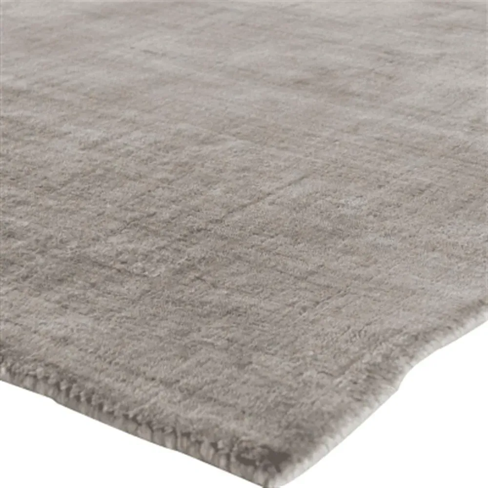 Seth 14'x18' Solid Rug - Dark Taupe, Wool Bamboo Silk