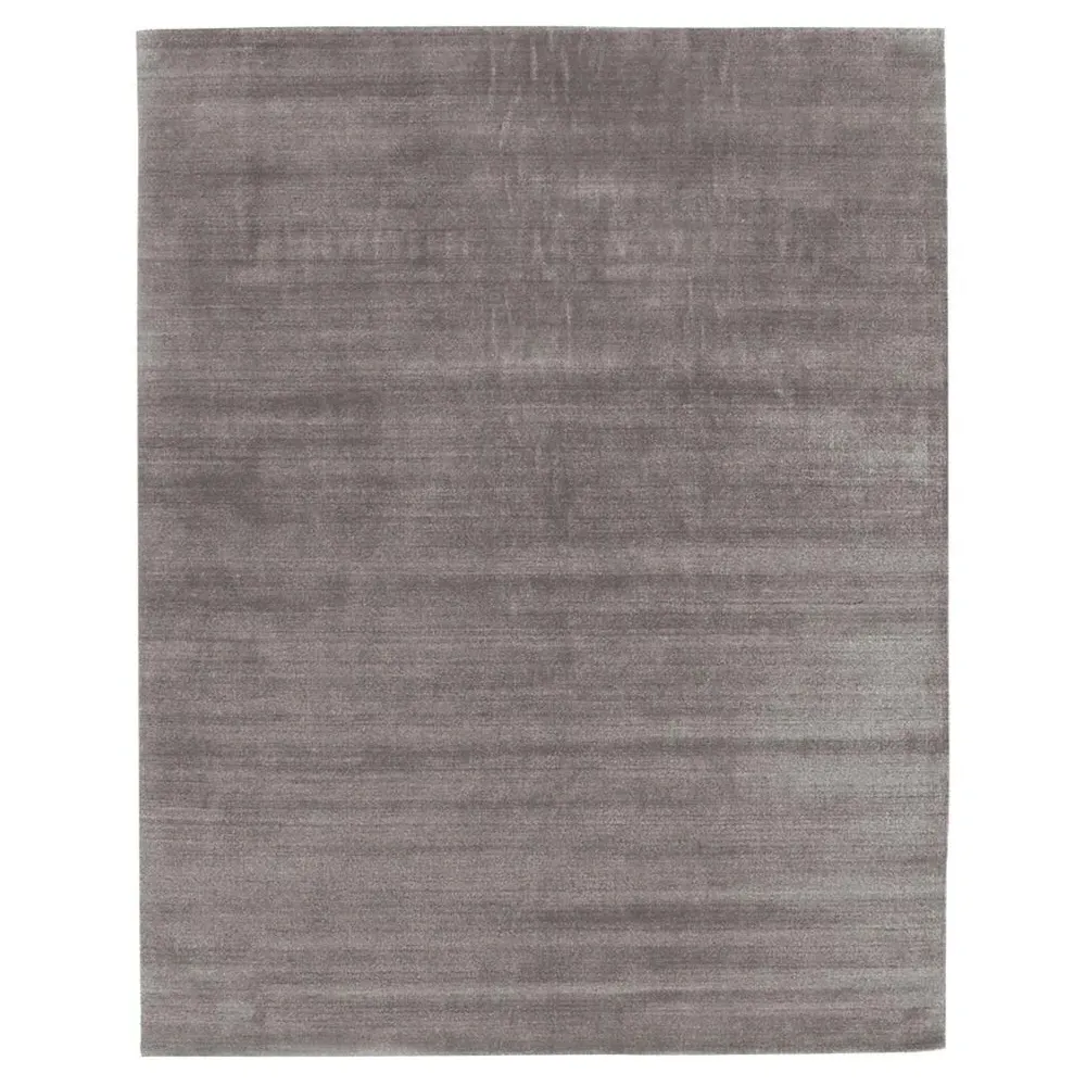 Seth 14'x18' Solid Rug - Dark Taupe, Wool Bamboo Silk
