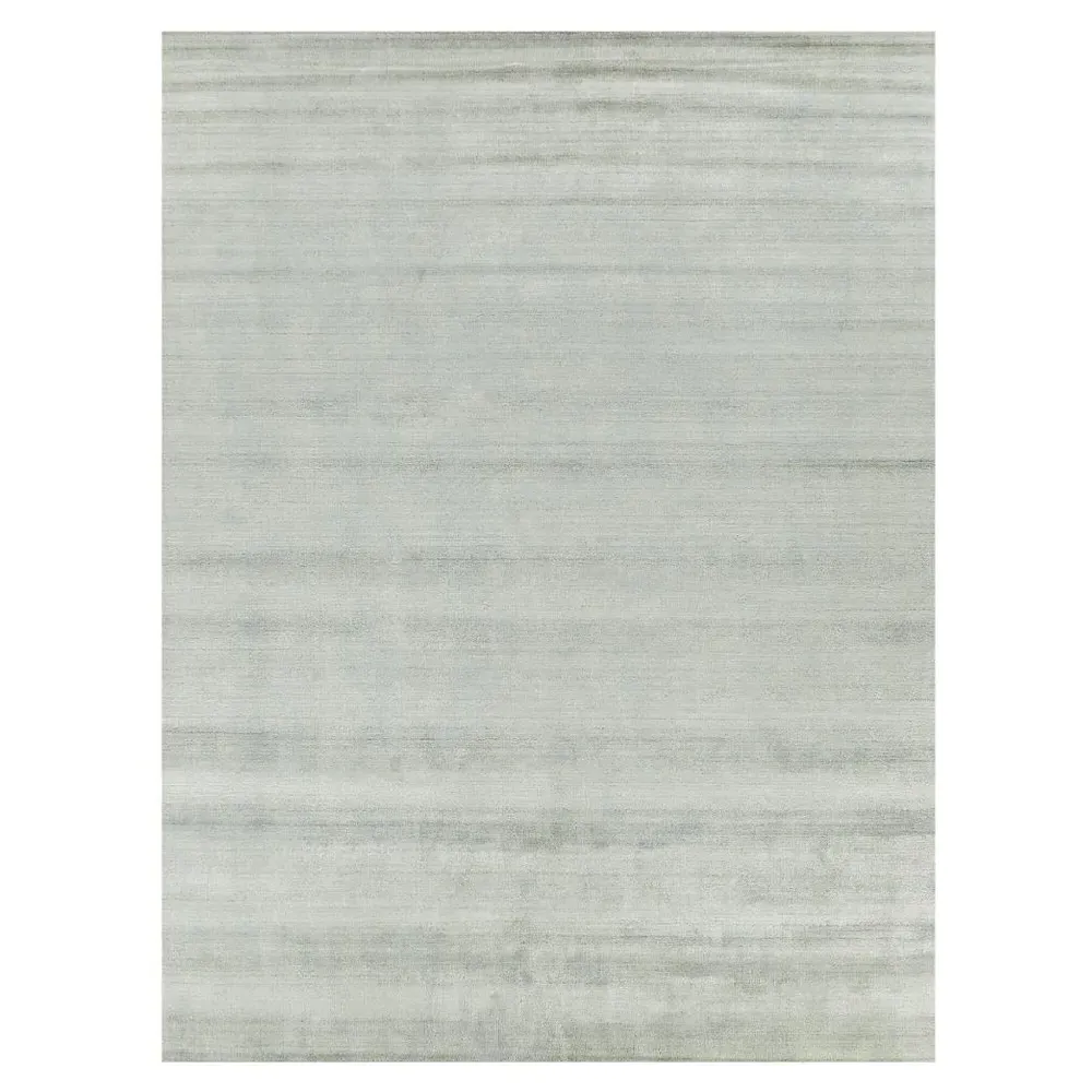 Seth 14'x18' Solid Rug - Light Green, Wool Bamboo Silk
