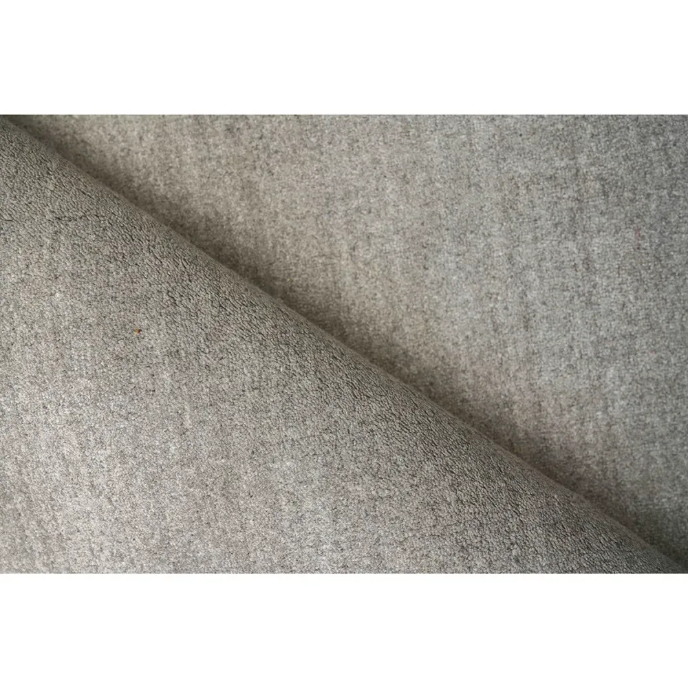 Seth 2'x3' Solid Rug - Dark Taupe, Wool Bamboo Silk