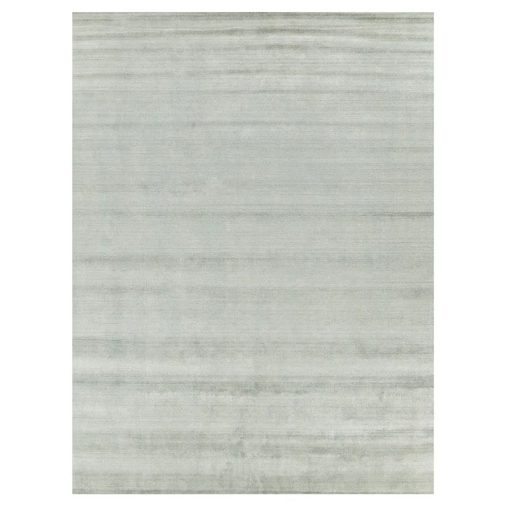 Seth 2'x3' Solid Rug - Light Green, Wool Bamboo Silk