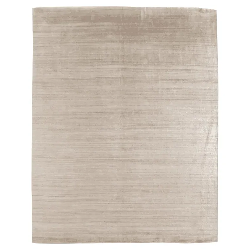 Seth 9'x12' Solid Rug - Dark Tan, Wool Bamboo Silk
