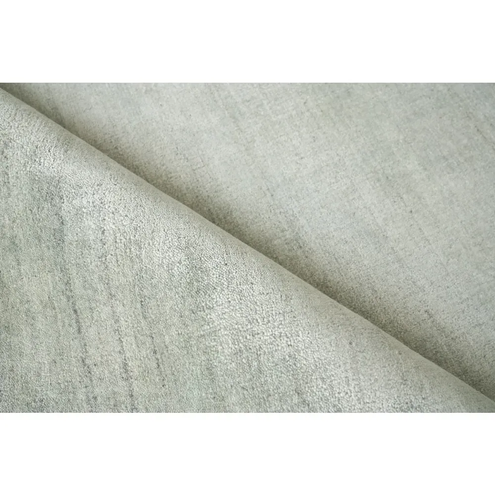 Seth 9'x12' Solid Rug - Light Green, Wool Bamboo Silk