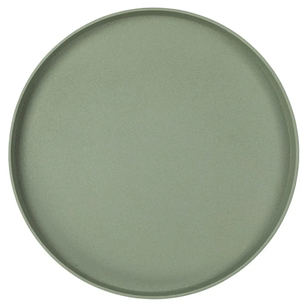 Seth Round End Table - Green, Aluminum