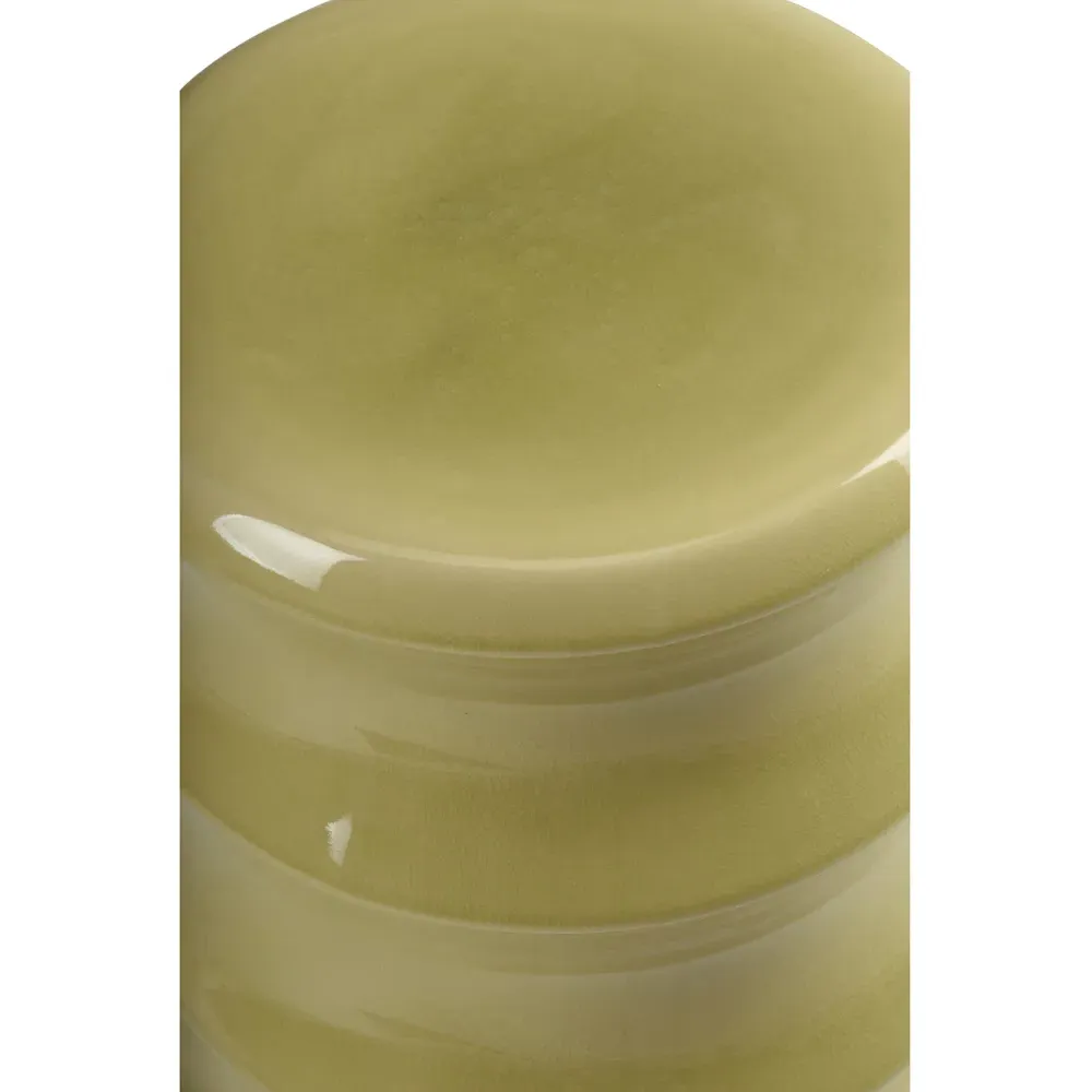 Seth Round Garden Stool - Green, Ceramic