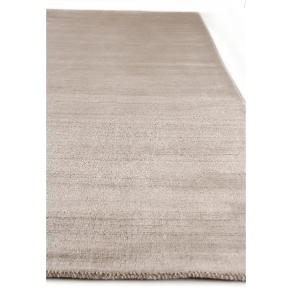 Seth Sample Solid Rug - Dark Tan, Wool Bamboo Silk