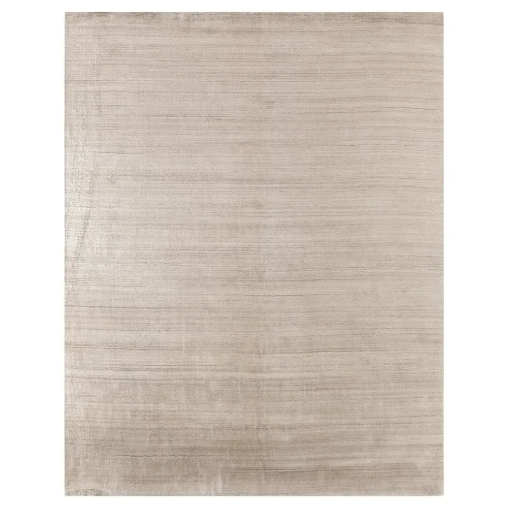 Seth Sample Solid Rug - Dark Tan, Wool Bamboo Silk image