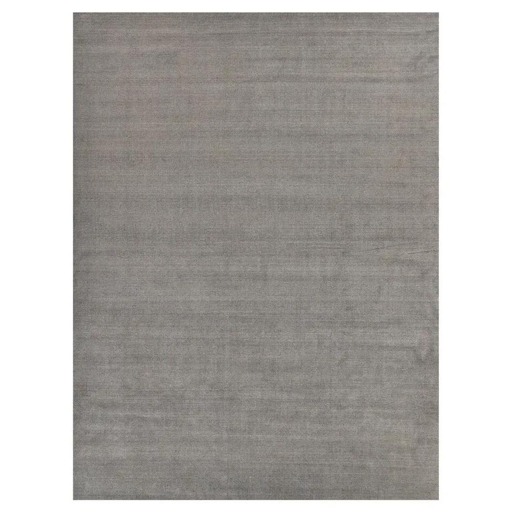 Seth Sample Solid Rug - Dark Taupe, Wool Bamboo Silk