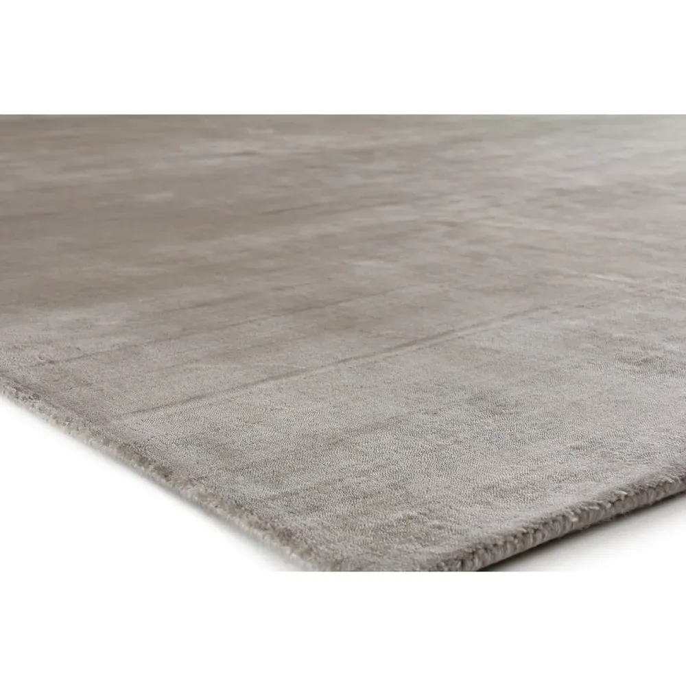 Seth Sample Solid Rug - Light Green, Wool Bamboo Silk