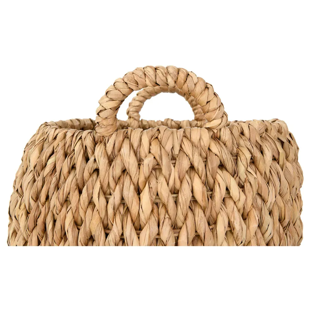 Severus Woven Water Hyacinth Floor Basket Set of 2 - Natural