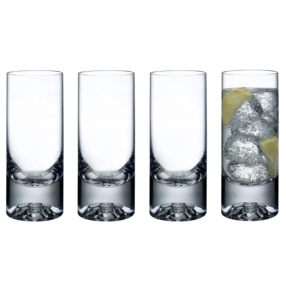 Shade High Ball Glass Set of 4 - Clear, Crystal