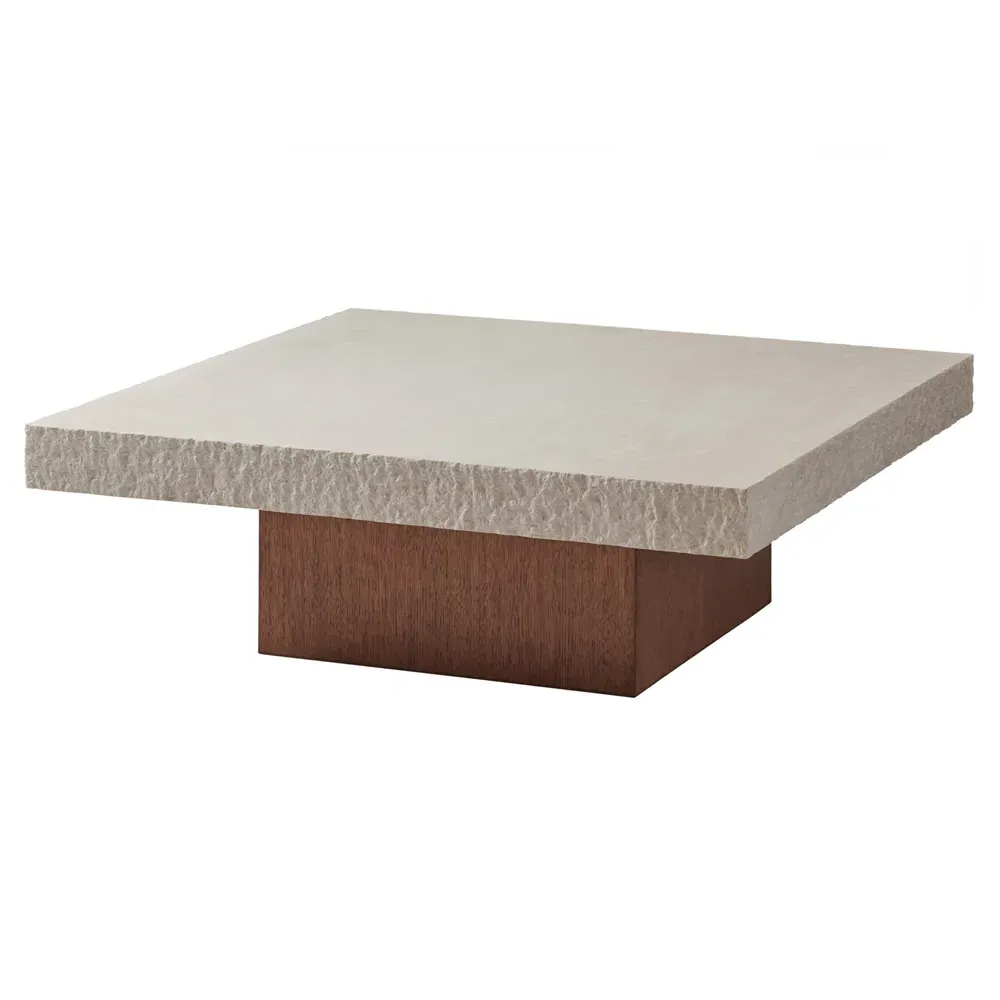 Shadow Mountain Coffee Table - Brown, Marble