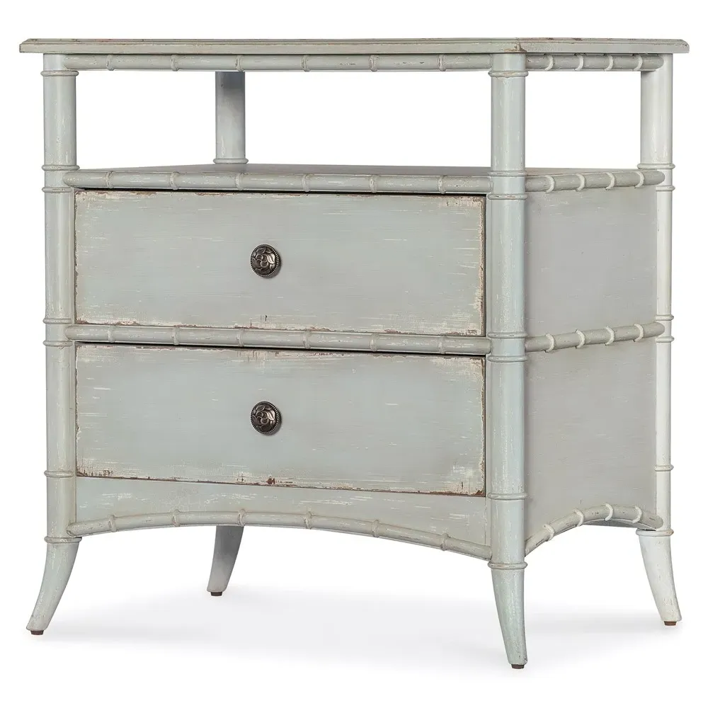 Sharise Nightstand - Light Blue, Wood