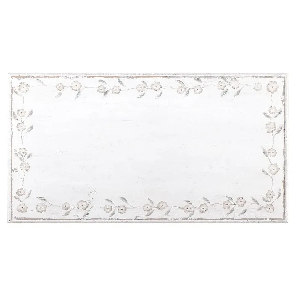 Sharise Rectangular End Table - White, Maple