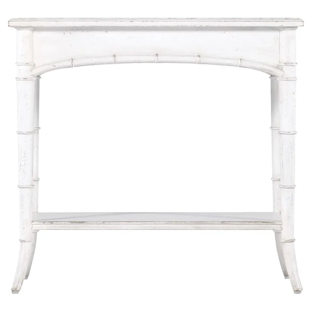 Sharise Rectangular End Table - White, Maple image