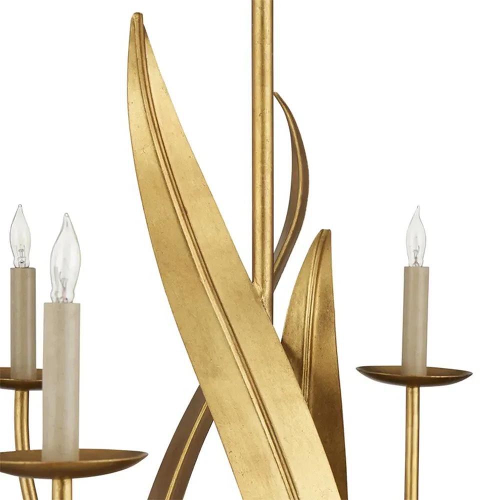 Sharon Large Candle Style Chandelier - Gold, Iron