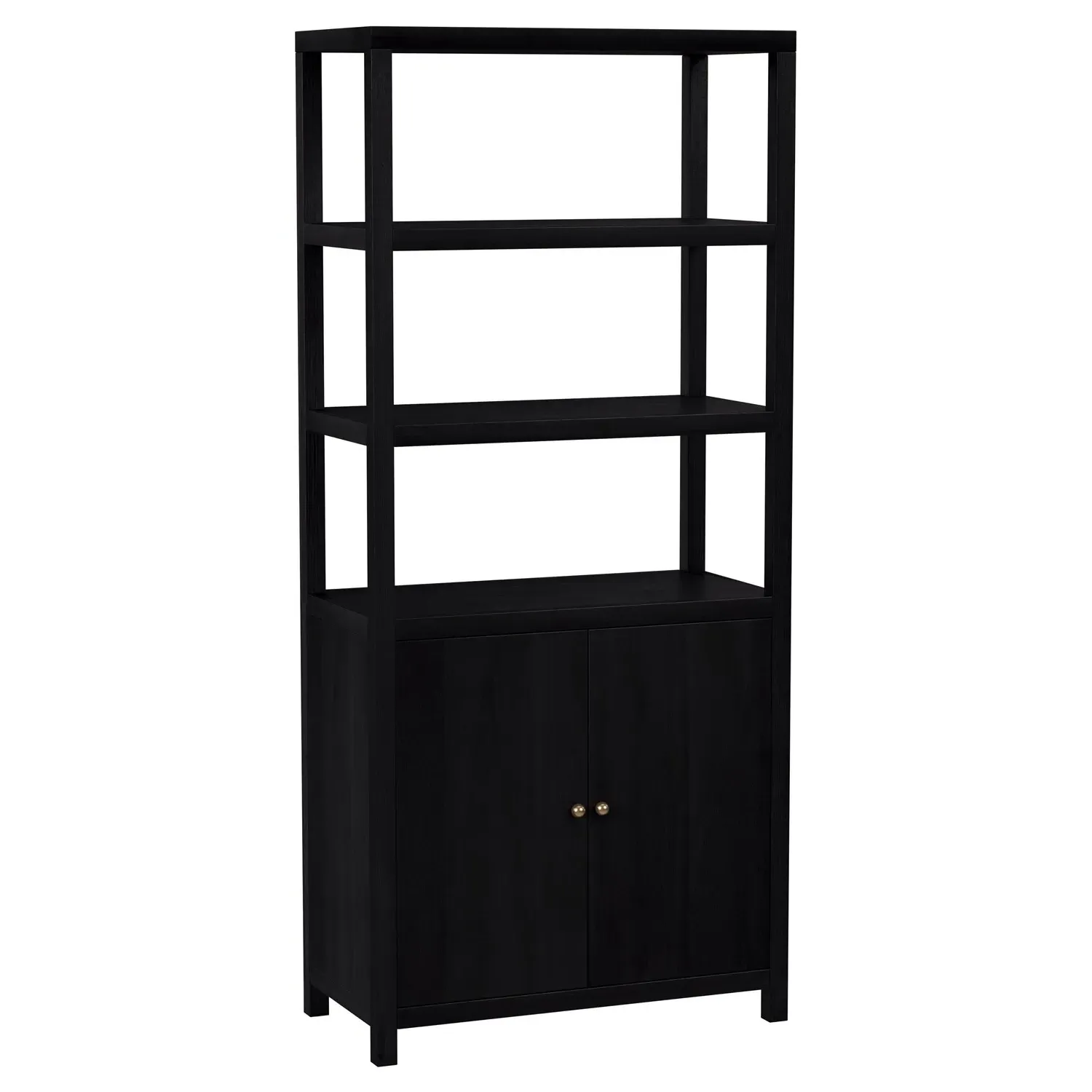 Shay Bookcase - Coffee Brown, Acacia Wood