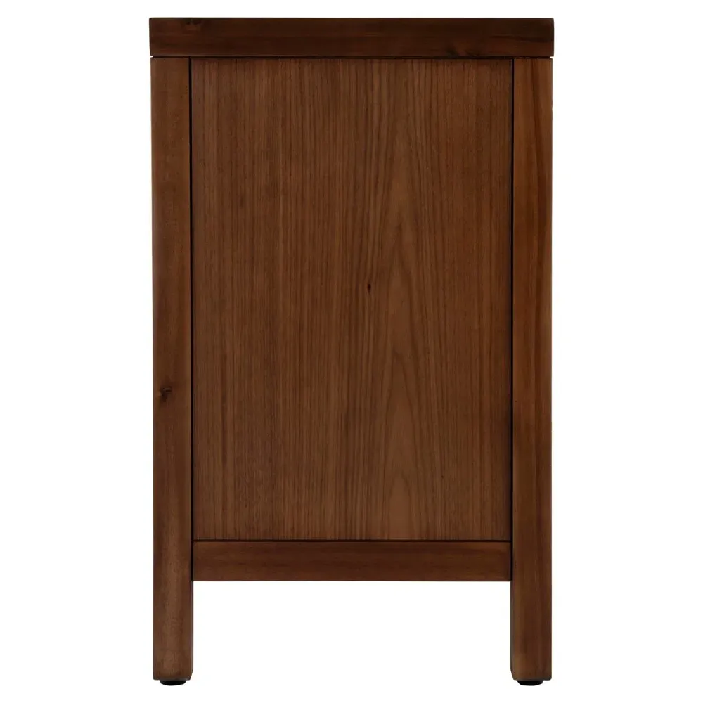 Shay Nightstand - Dark Brown, Acacia Wood