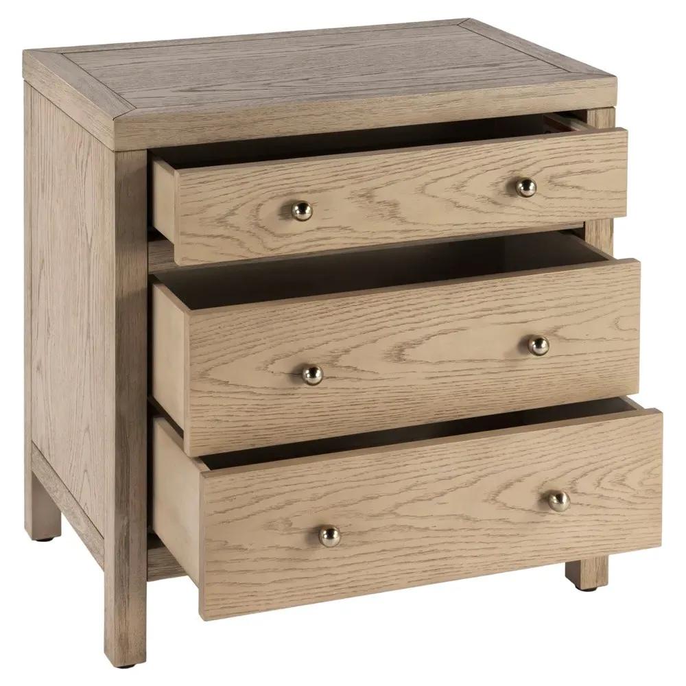 Shay Nightstand - Light Brown, Acacia Wood