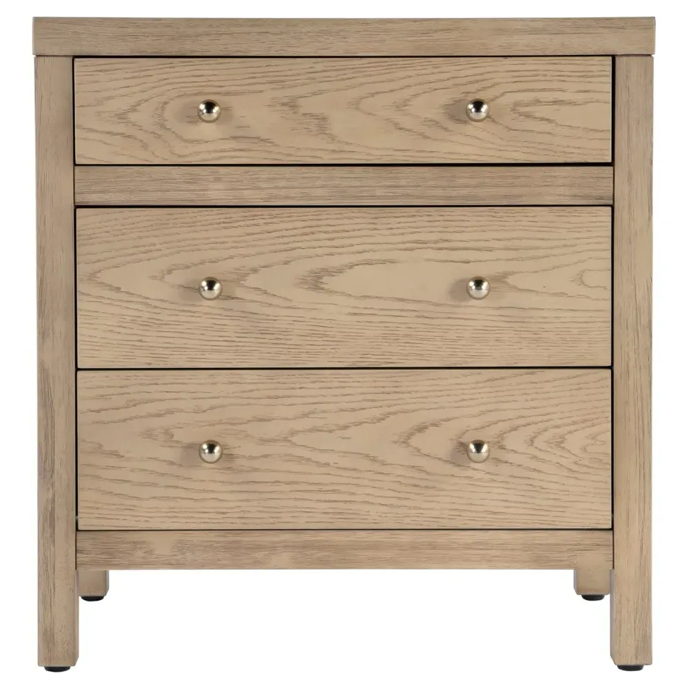 Shay Nightstand - Light Brown, Acacia Wood