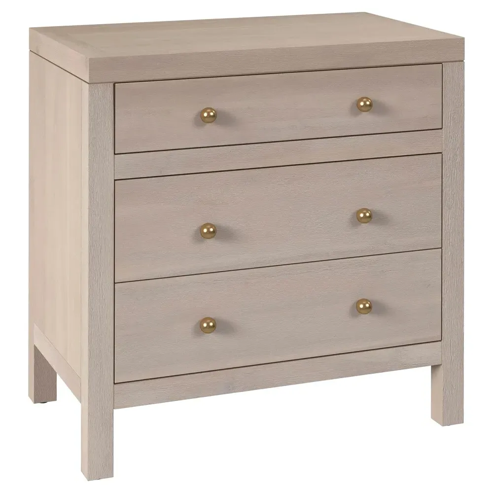 Shay Nightstand - Taupe, Acacia Wood