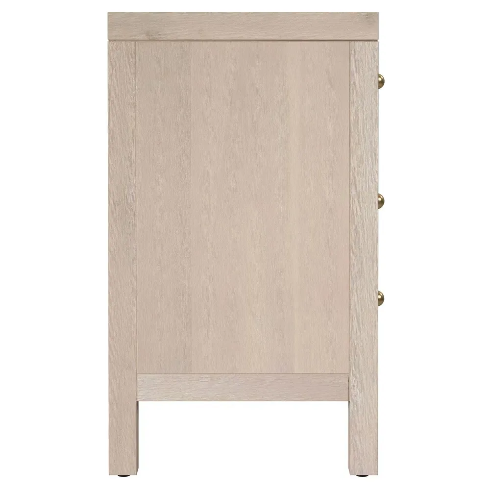 Shay Nightstand - Taupe, Acacia Wood