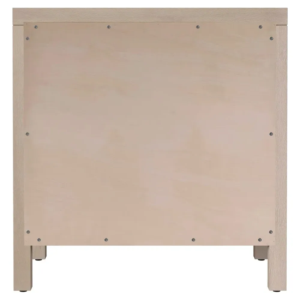 Shay Nightstand - Taupe, Acacia Wood